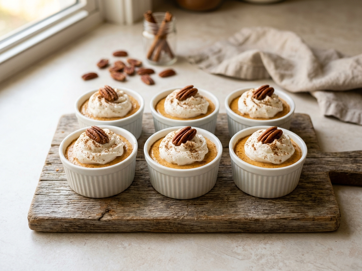 Sugar-Free Pumpkin Spice Cheesecake Cups