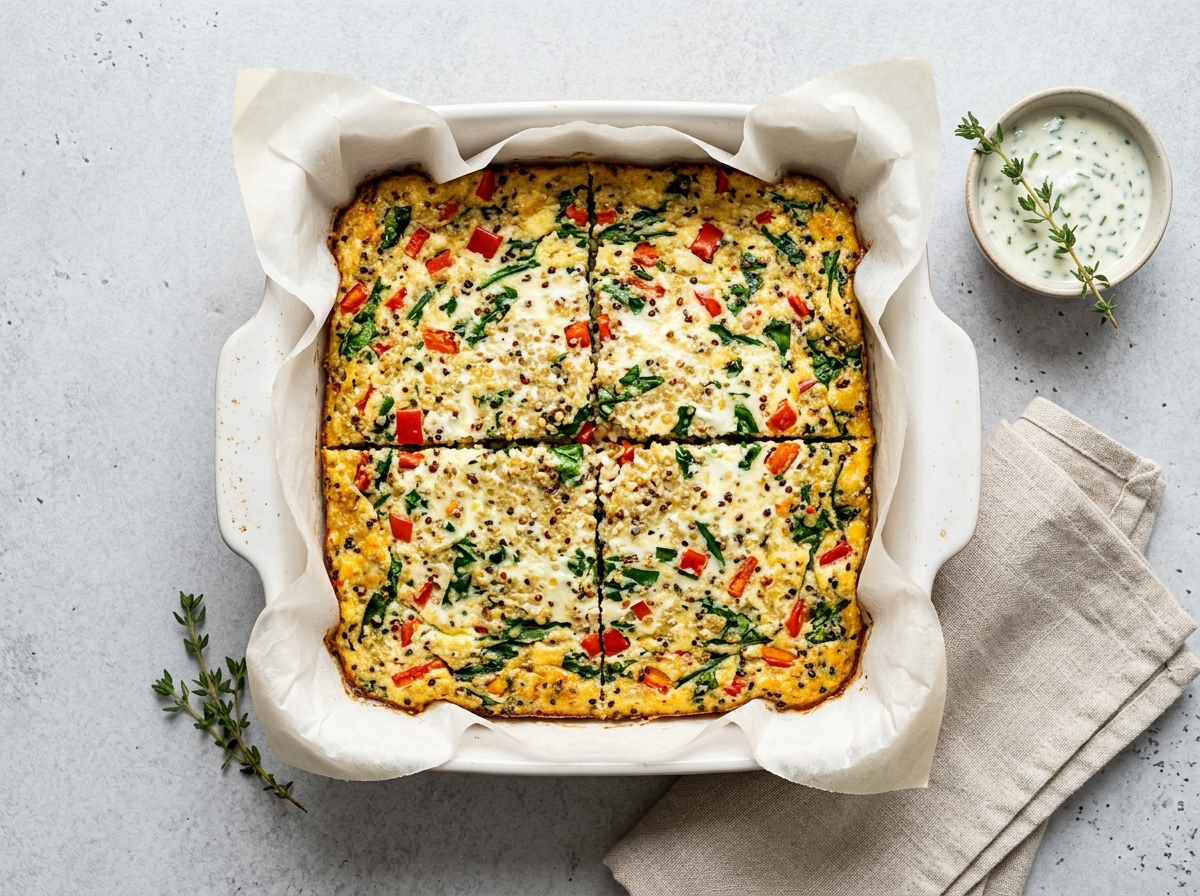 Quinoa Egg White Protein Bake