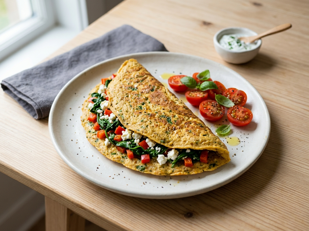 High Protein Chickpea Omelette