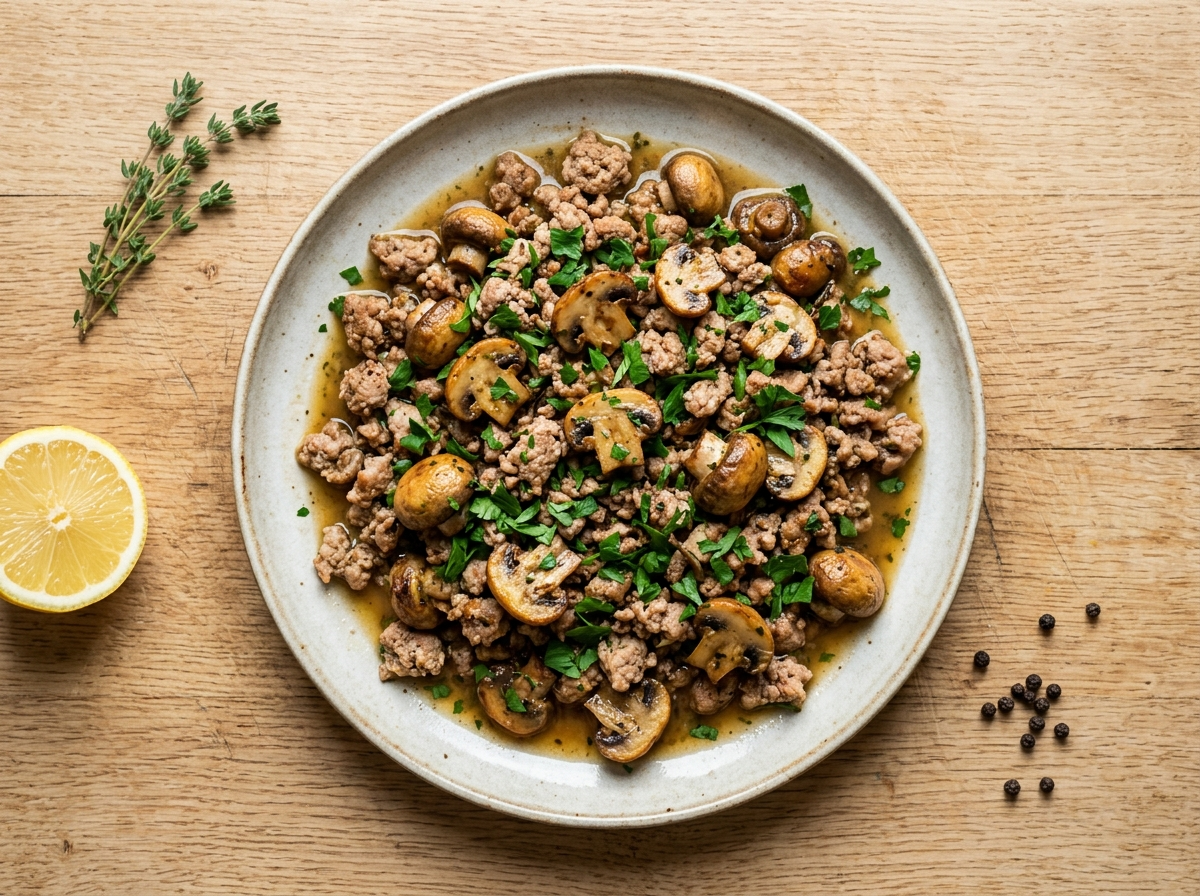 Protein Turkey Mushroom Skillet