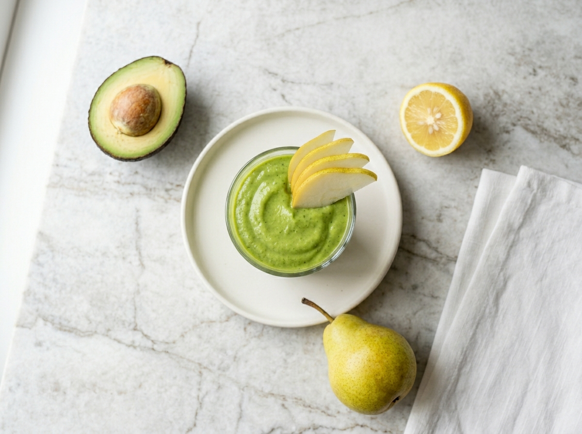 Avocado Pear Detox Smoothie