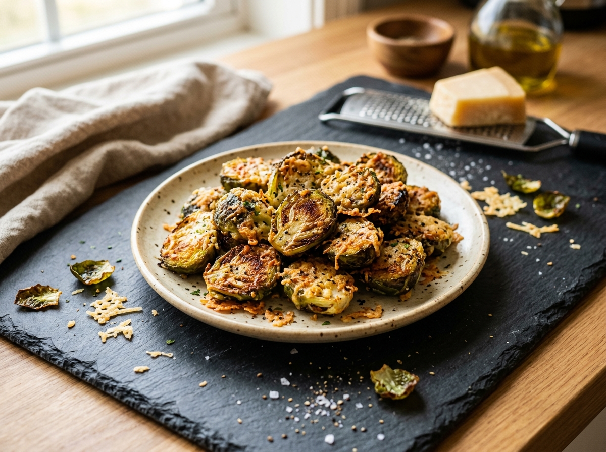 Keto Crispy Parmesan Brussels Sprouts