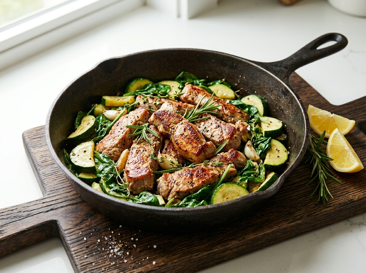 Low-Carb Herb Pork Skillet