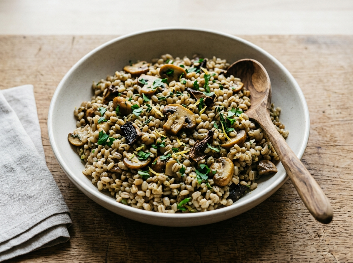 Barley and Wild Mushroom Pilaf