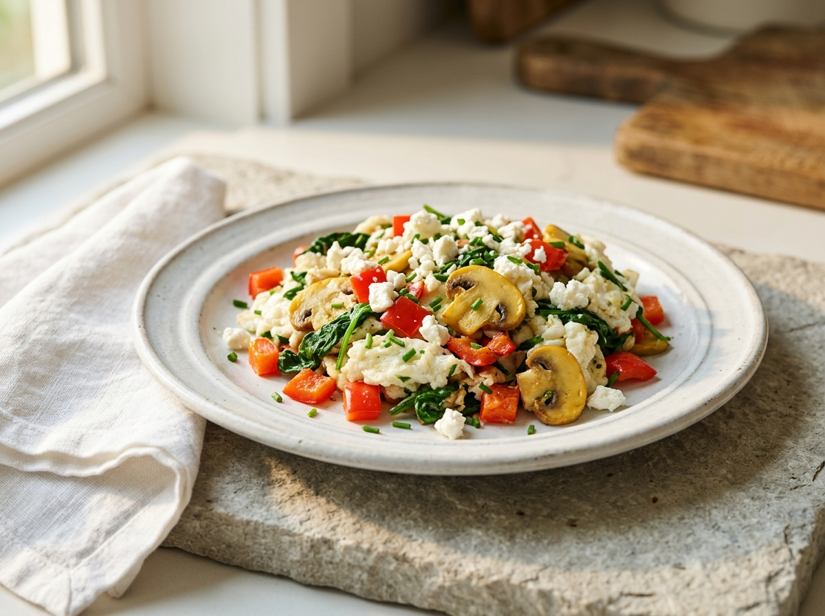 Skinny Egg White Veggie Scramble