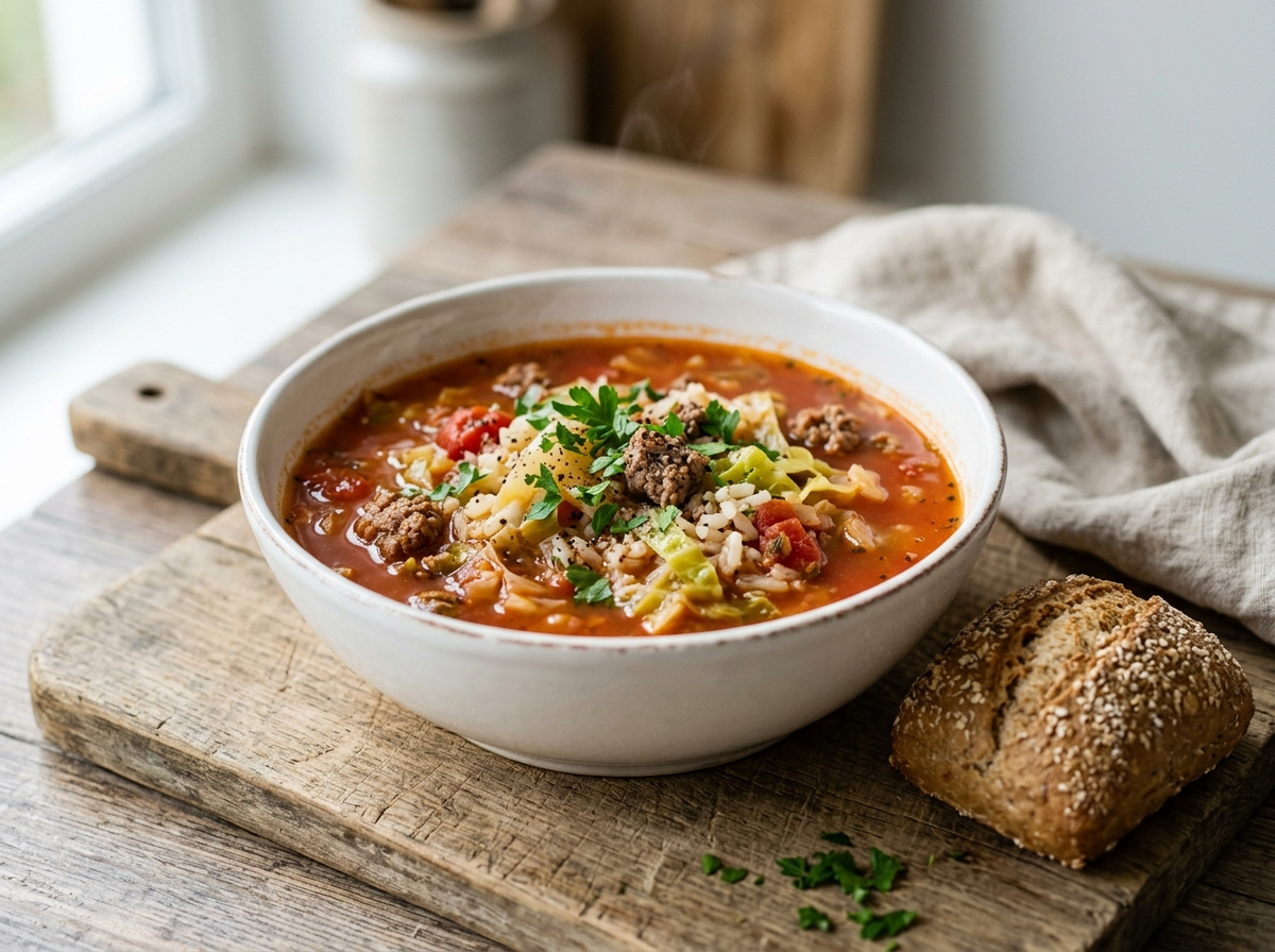 Low-Cal Stuffed Cabbage Soup