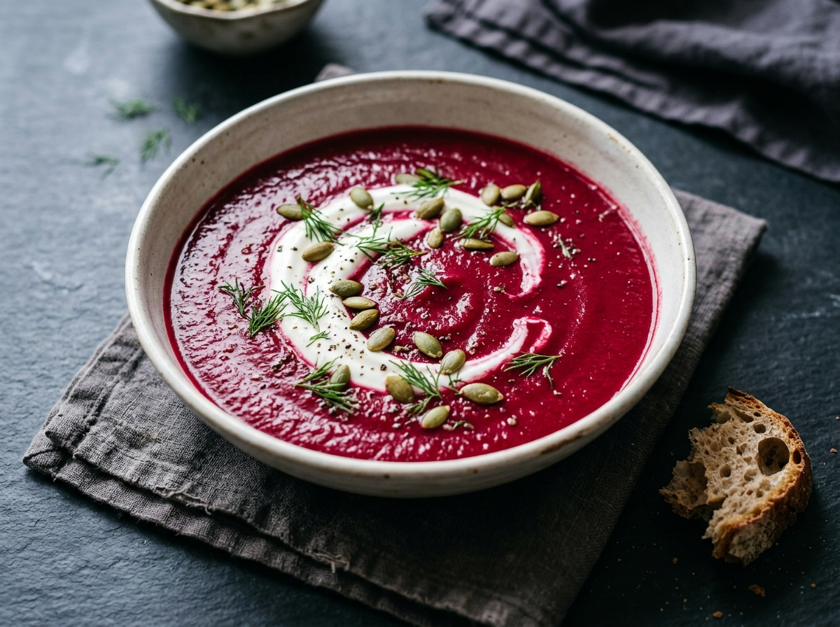 Roasted Beet and Ginger Soup