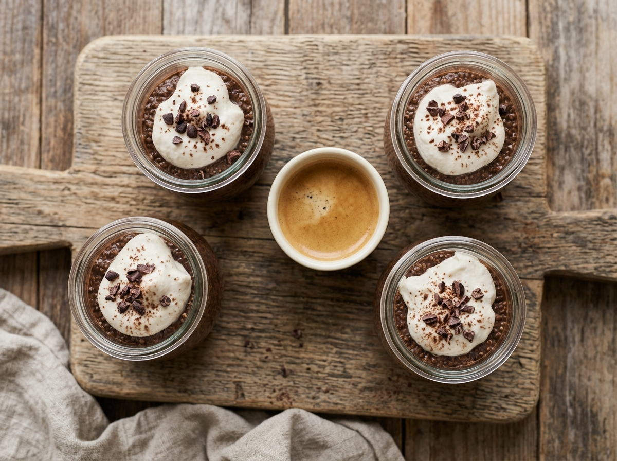 Espresso Chia Mousse: Sugar-Free, Creamy, No-Bake