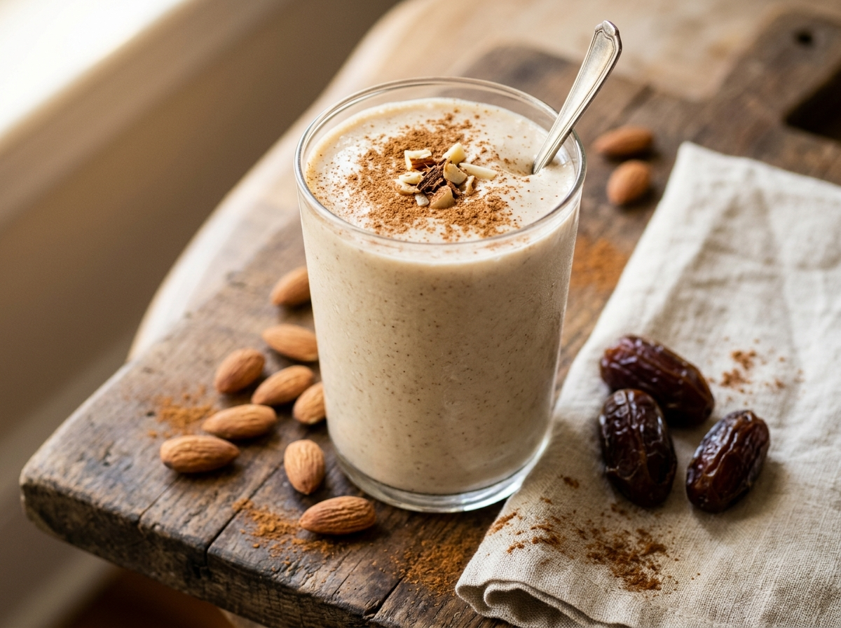 Cinnamon Almond Date Smoothie: Creamy and Naturally Sweet