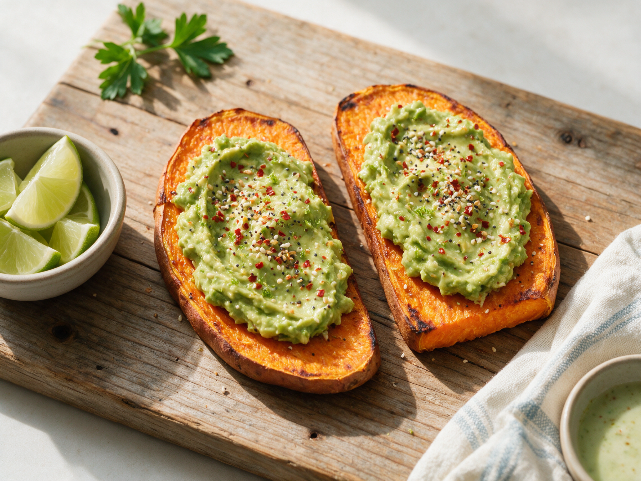 Crispy Sweet Potato Toast with Avocado