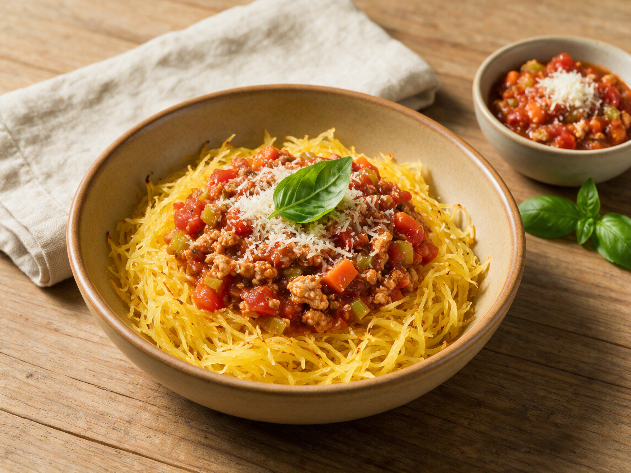 Roasted Spaghetti Squash Bolognese: Low-Cal Comfort