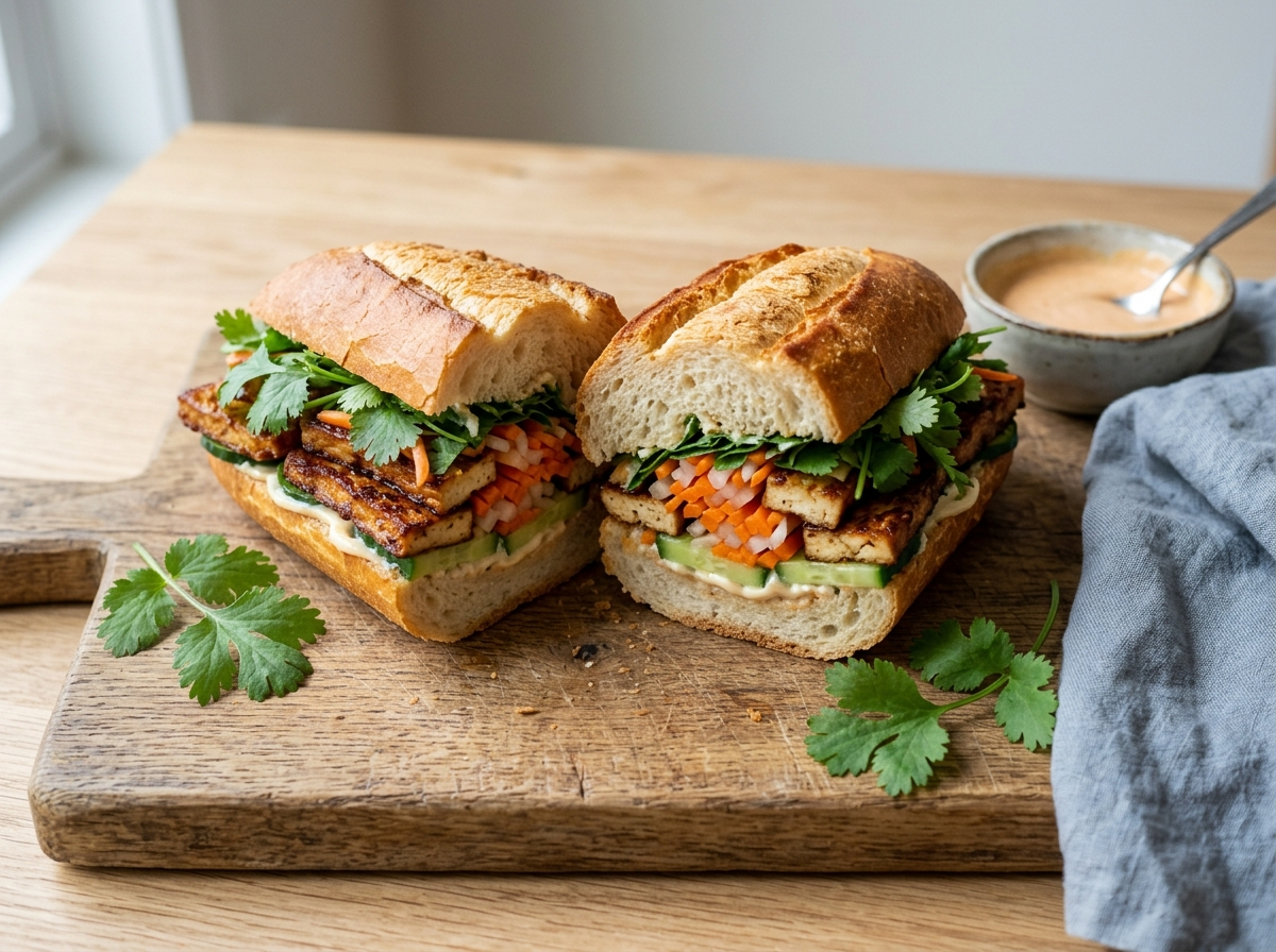 Vegan Banh Mi with Quick Pickled Veggies