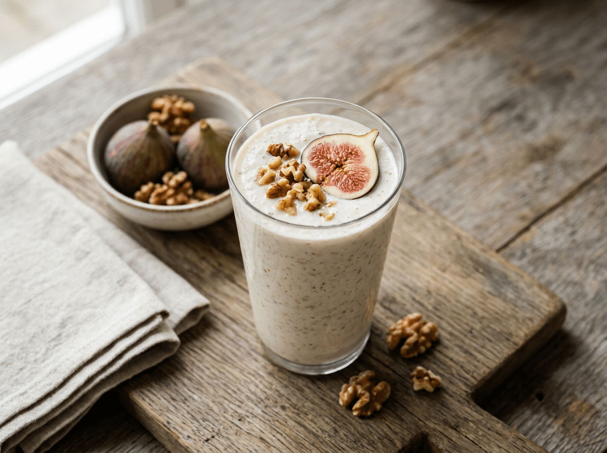 Creamy Fig and Walnut Oat Smoothie