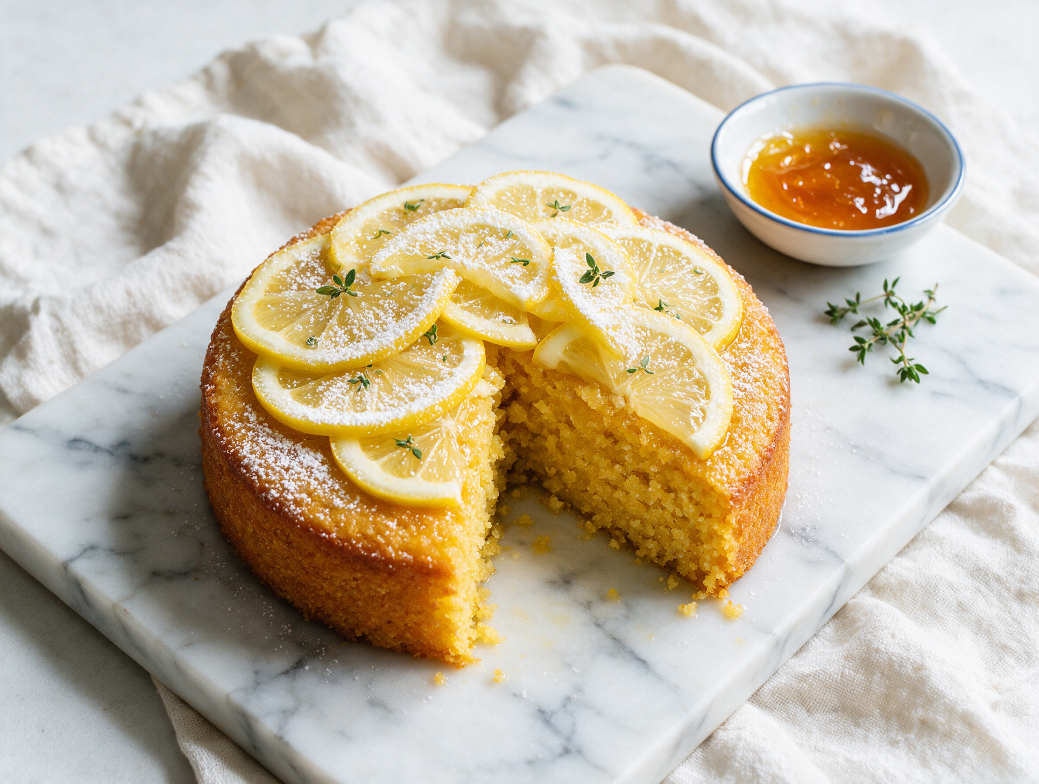 Zesty Gluten-Free Lemon Polenta Cake with Citrus Syrup