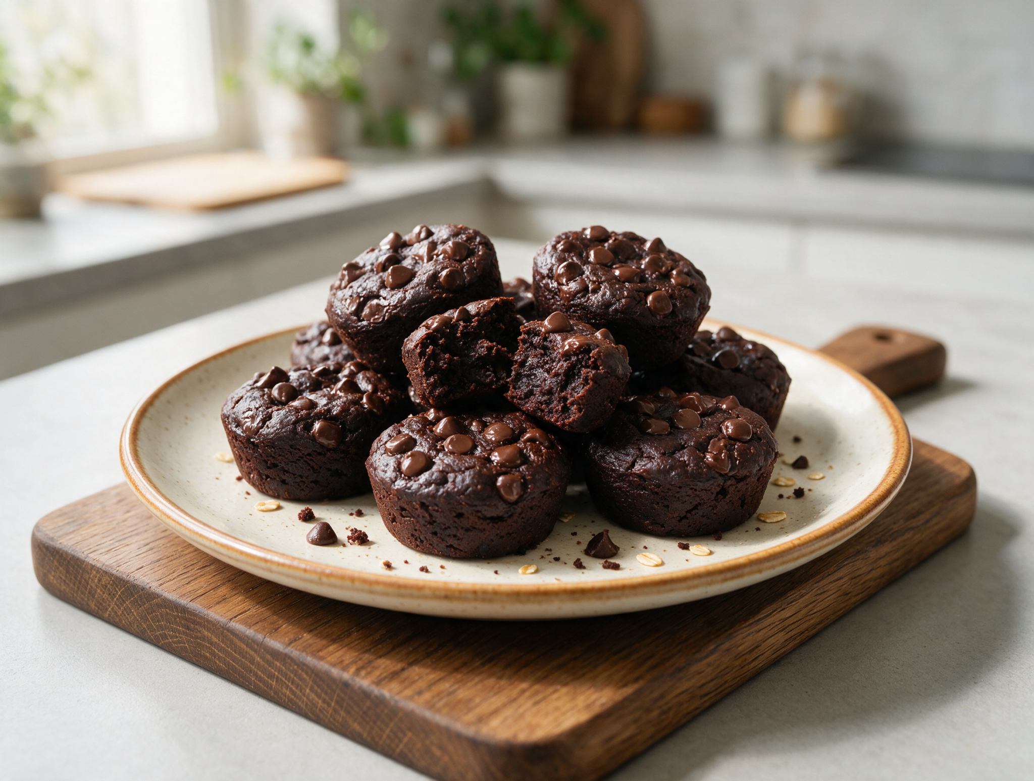 Fudgy Black Bean Brownie Bites (High-Protein Snack)