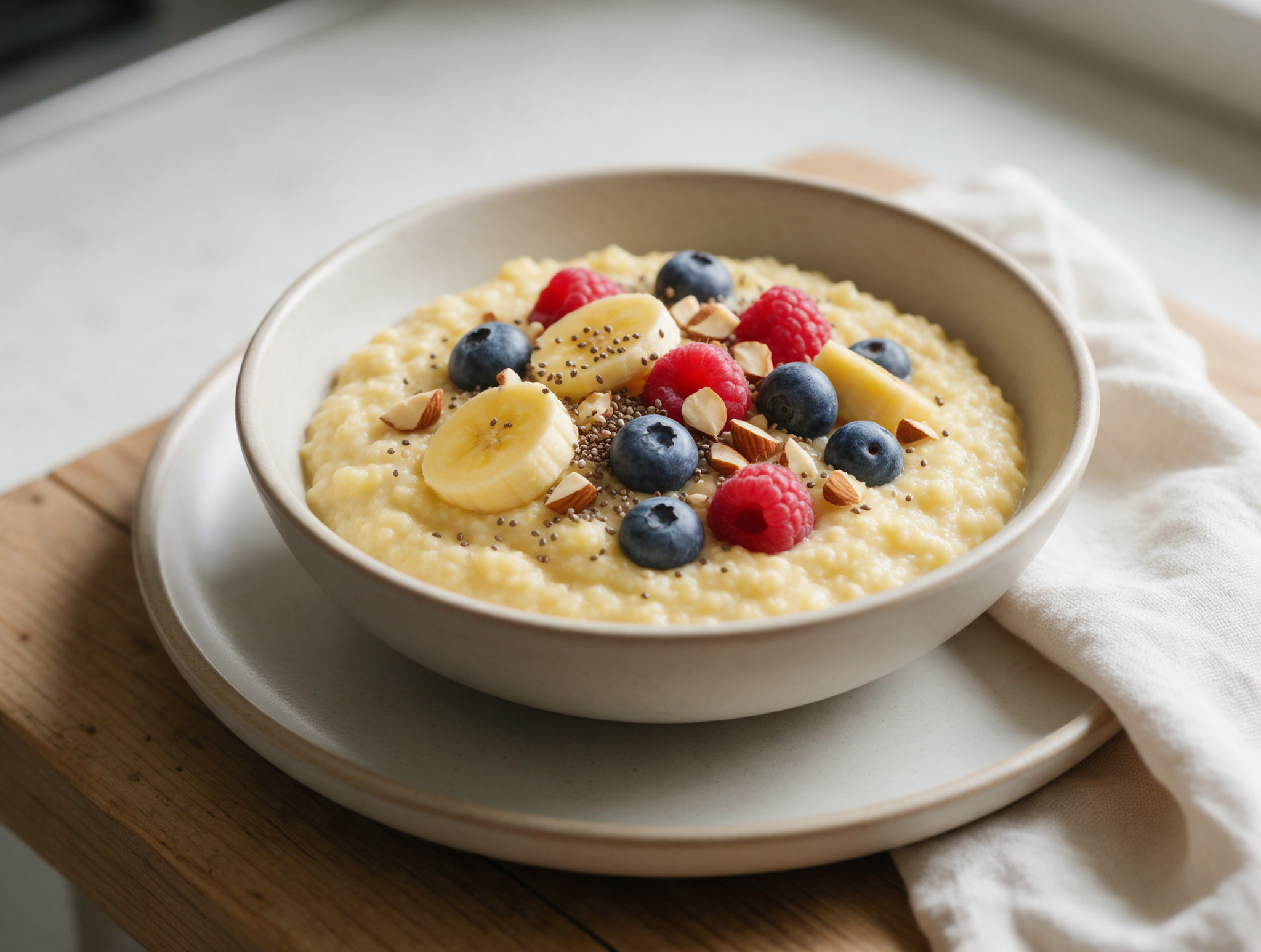 Creamy Gluten-Free Millet Porridge with Fresh Fruit