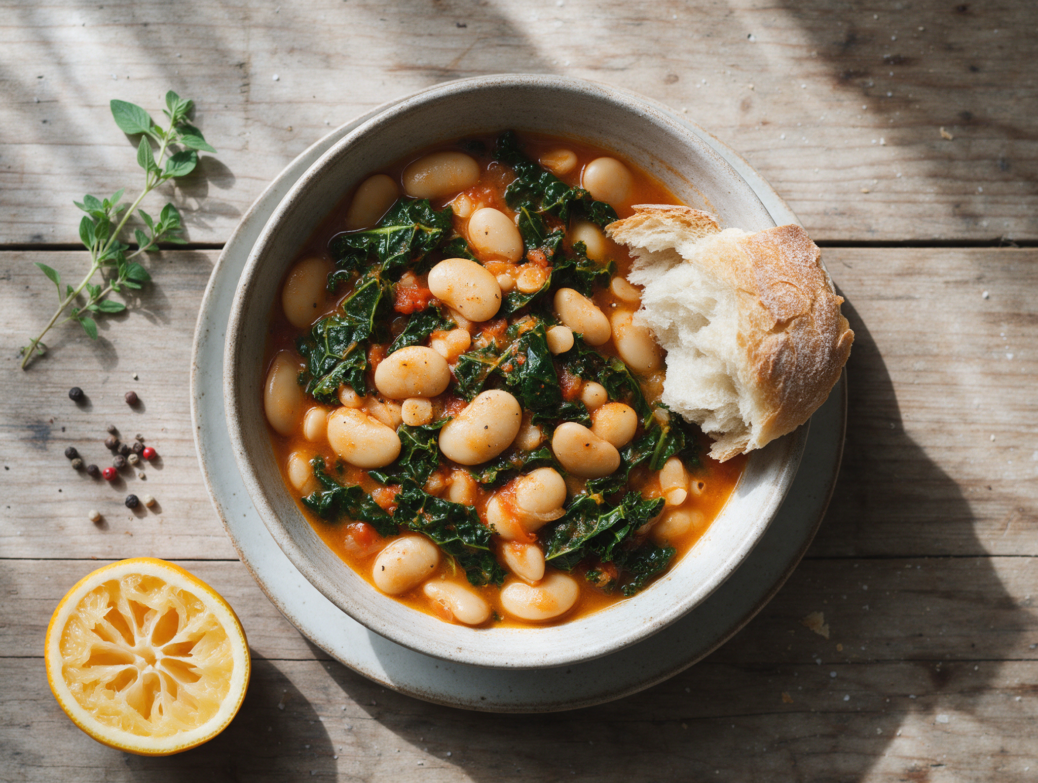 Easy Butter Bean and Kale Stew with Smoked Paprika