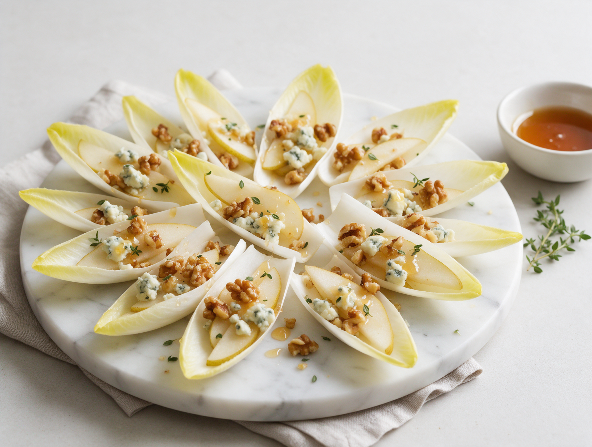 Crisp Endive Boats with Blue Cheese and Pear