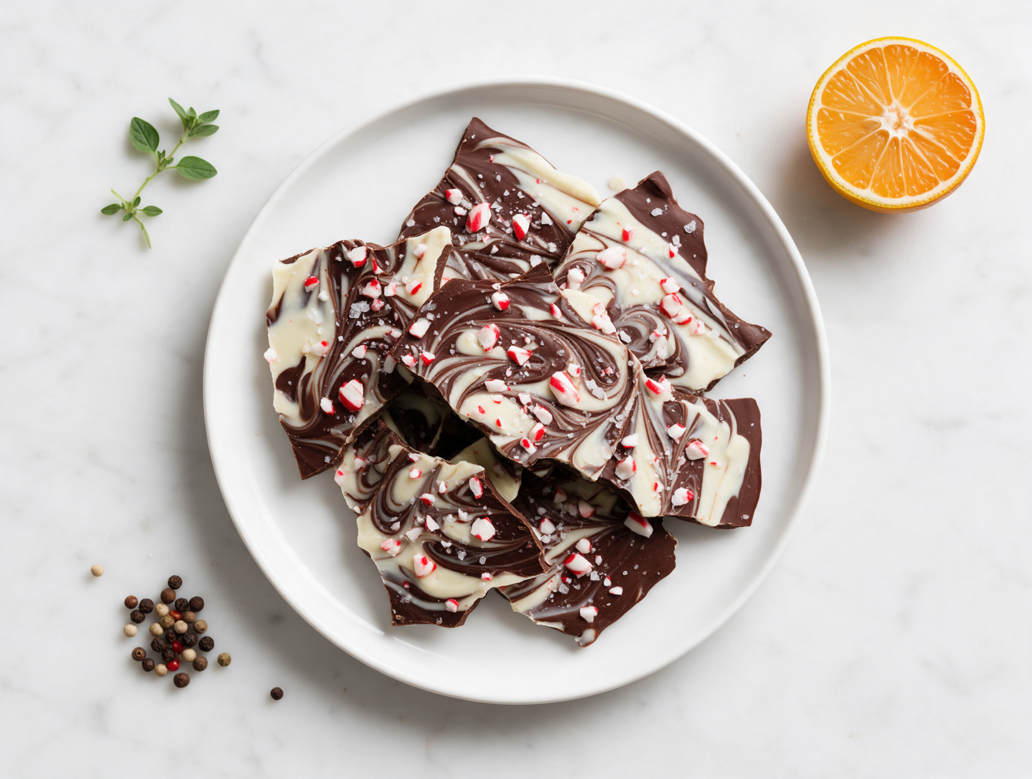Homemade Sugar-Free Peppermint Chocolate Bark