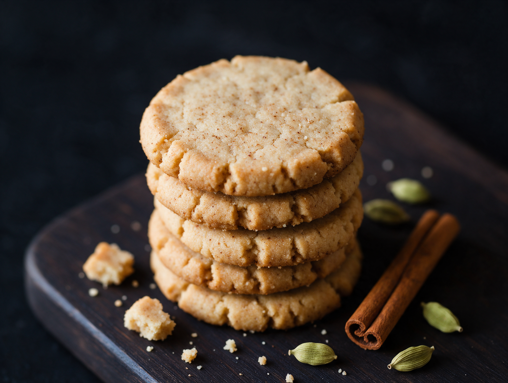Easy Baked Sugar-Free Chai Spiced Shortbread Cookies