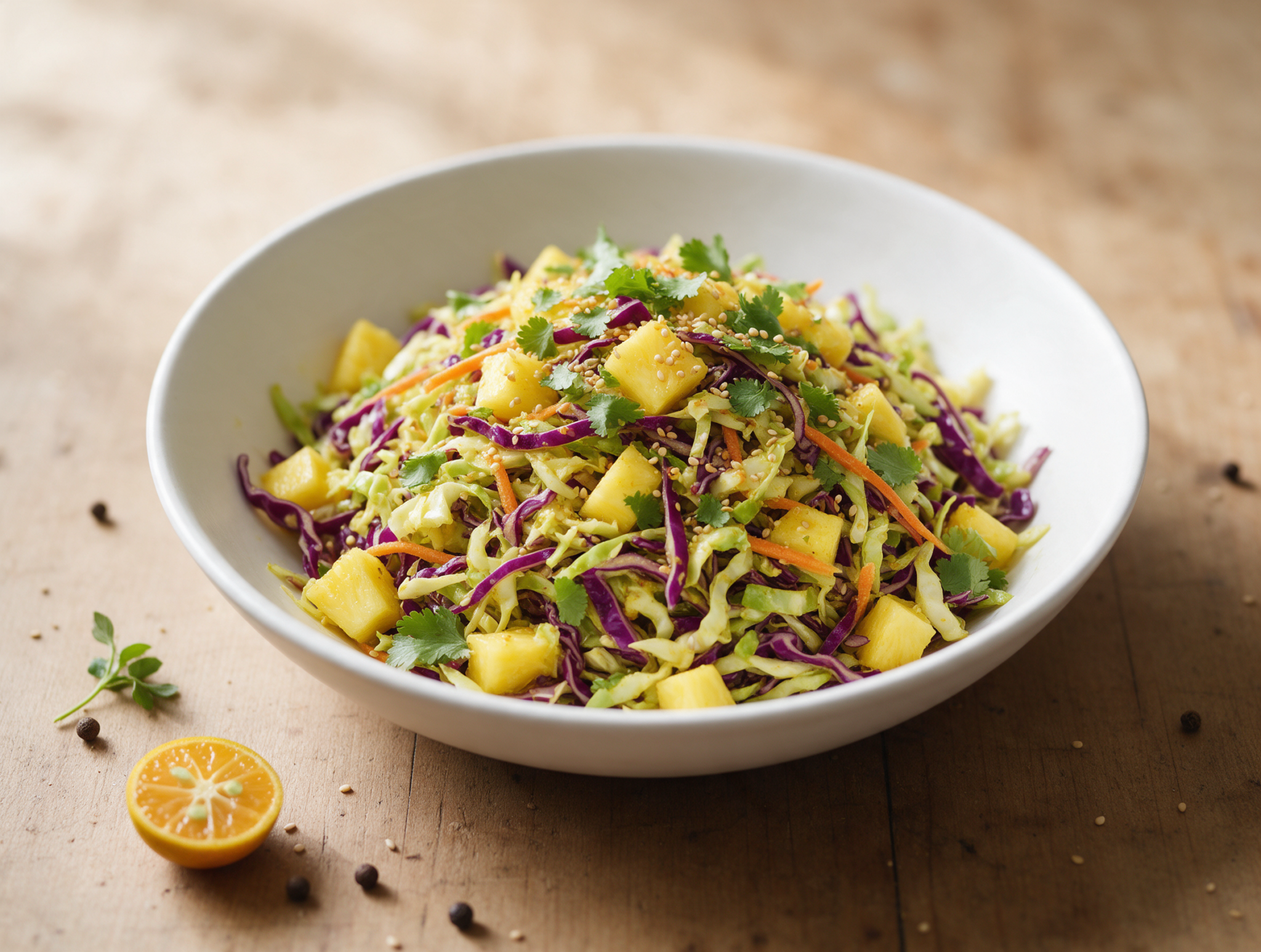 Pineapple Ginger Slaw: Crunchy and Anti-Inflammatory
