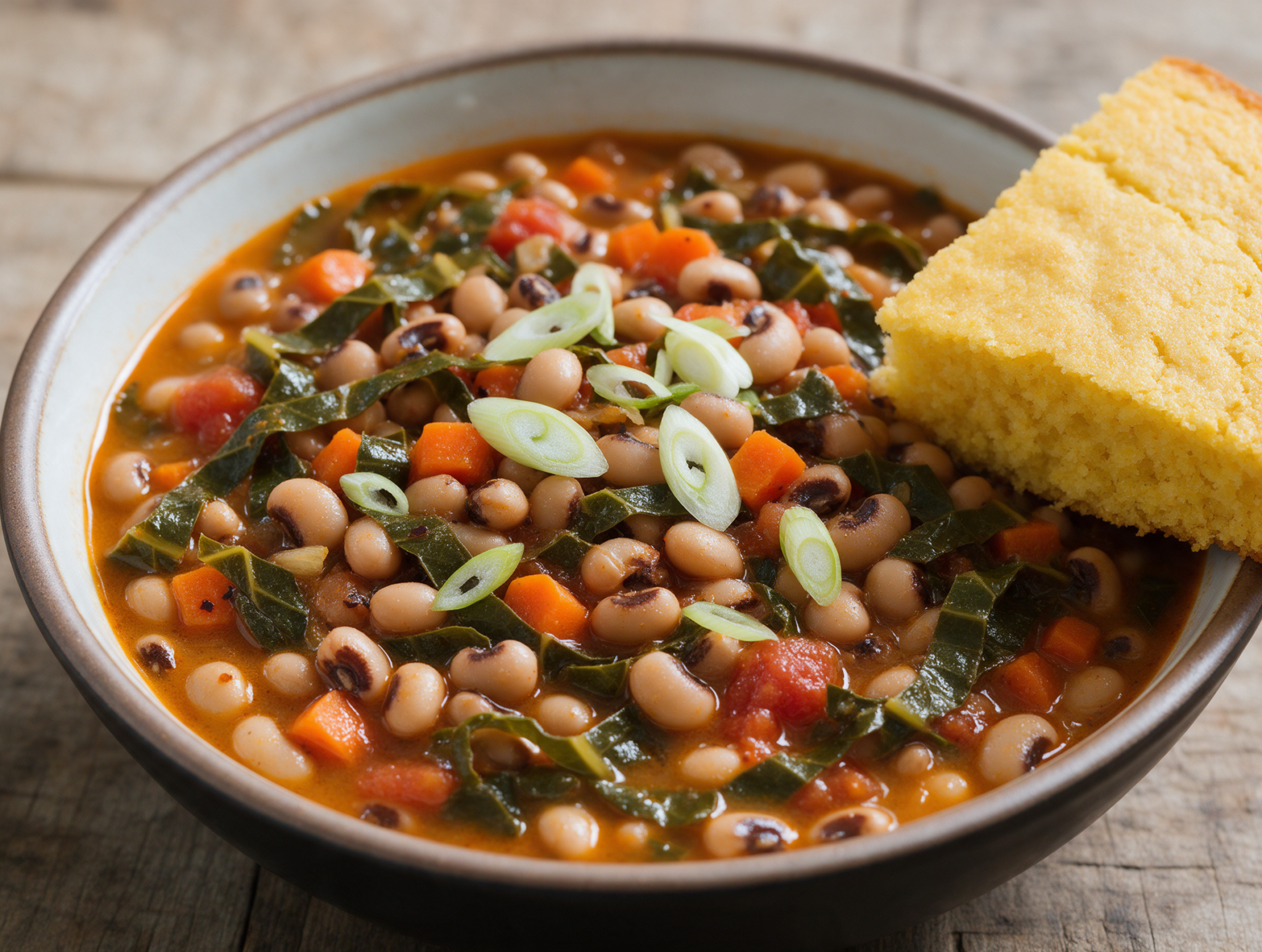 Smoky Black-Eyed Pea Stew with Chipotle and Collards